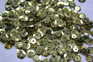 Пайетки россыпью 6 мм 10 г №09 золото