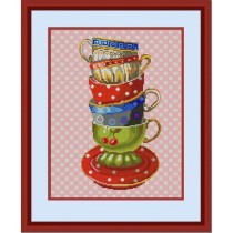 "Чашки" Рисунок на ткани