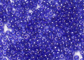 Бисер Япония круглый 11/0 10г 0116 кобальт, глянцевый прозрачный