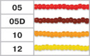 Бисер Япония "TOHO" 10/0 круглый 2.4 мм 5 г №0010 св. оранжевый